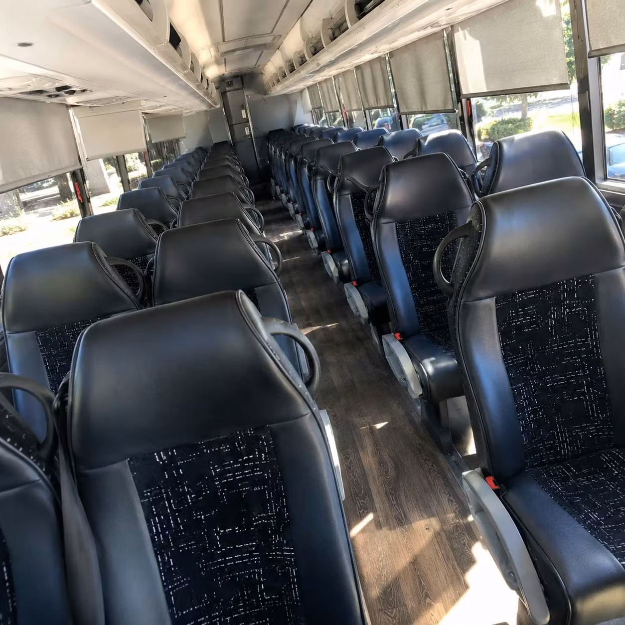 56 passenger charter bus interior