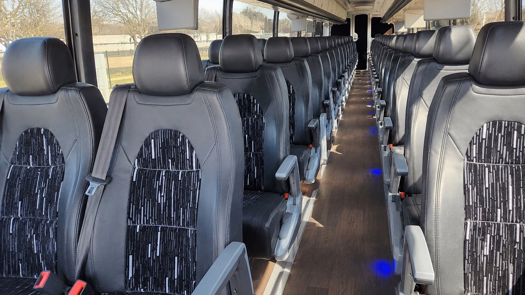 columbia charter bus interior
